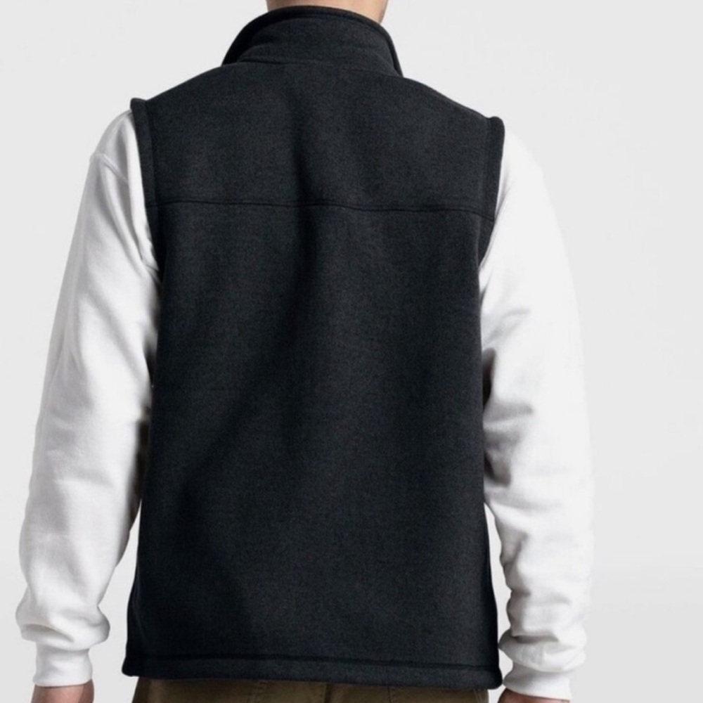 NEW Men's The North Face Gordon Lyons Vest medium in Heathered Black warm fleece - Picture 3 of 10